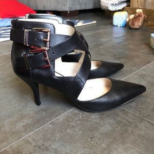 Michael Kors black strappy heels women size 6.5